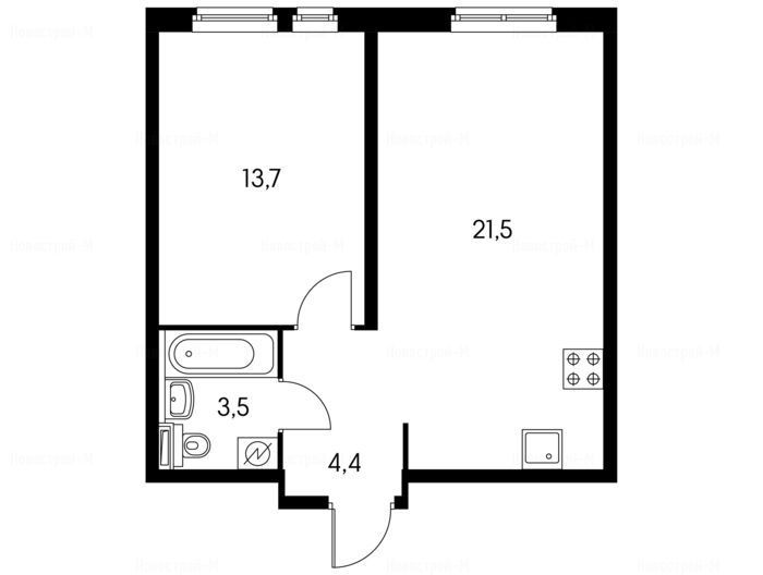 1-комнатная квартира в Микрорайон «Путилково»