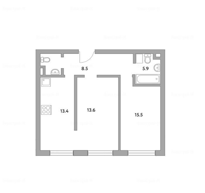 2-комнатная квартира в ЖК «PROFIT»