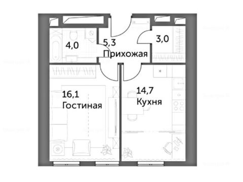 1-комнатная квартира в ЖК «Архитектор»
