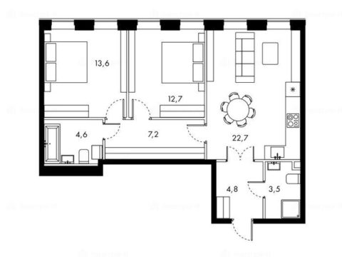 2-комнатная квартира в ЖК Bauman House