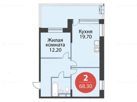 2-комнатная квартира в ЖК «Сказка»