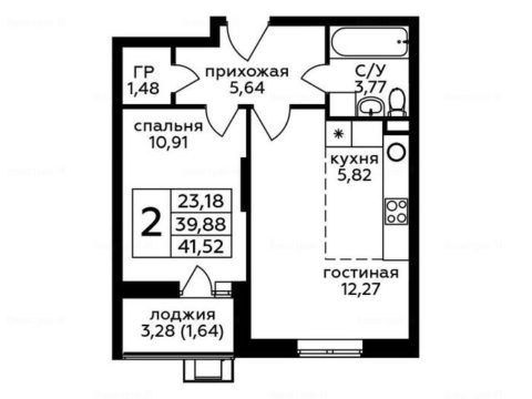 2-комнатная квартира в ЖК «Кленовые аллеи»