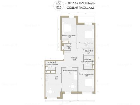 4-комнатная квартира в ЖК «Лобачевский»
