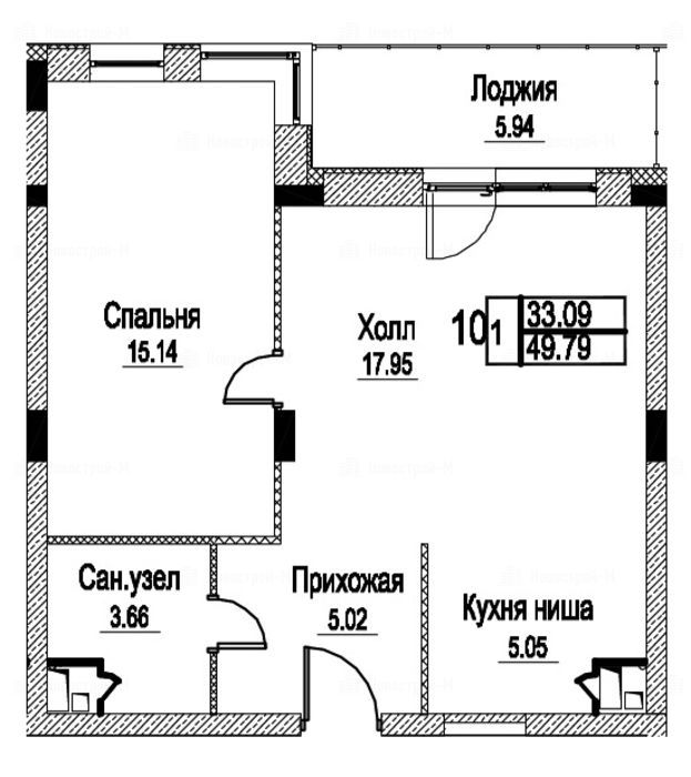 1-комнатная квартира в ЖК «Лесной городок»