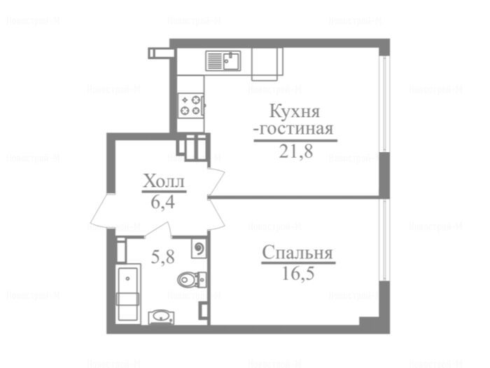 2-комнатная квартира в ЖК ONYX DELUXE