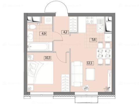 2-комнатная квартира в ЖК «Вестердам»