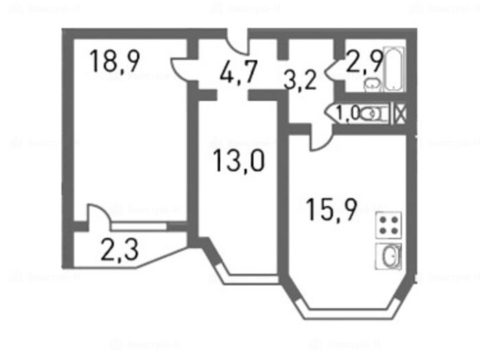 2-комнатная квартира в ЖК «Некрасовка»