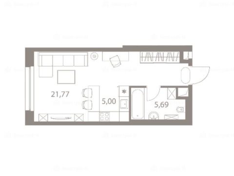1-комнатная квартира в Жилой квартал «LIFE-Варшавская»