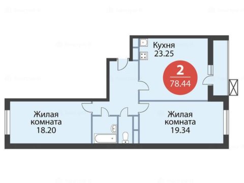 2-комнатная квартира в ЖК «Михайлова, 31»