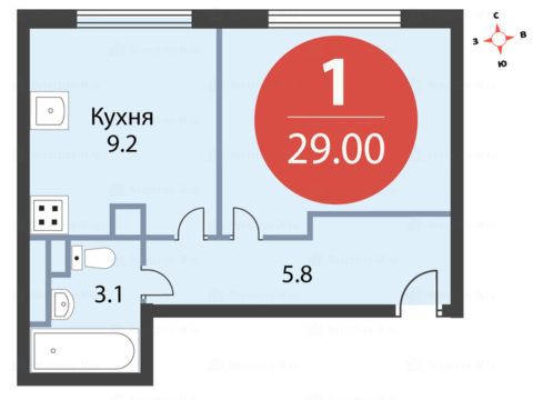 1-комнатная квартира в ЖК «Одинцовские кварталы»
