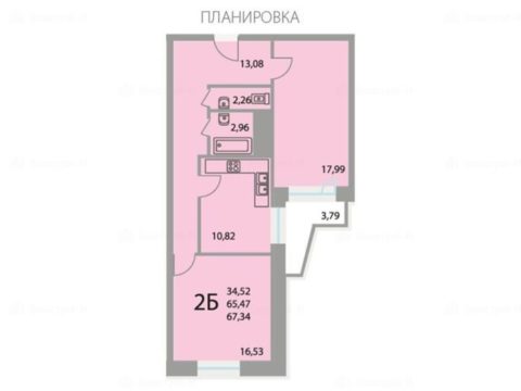 2-комнатная квартира в ЖК «28 микрорайон»