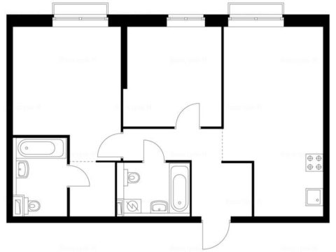 2-комнатная квартира в Жилой комплекс «Красноказарменная 15»