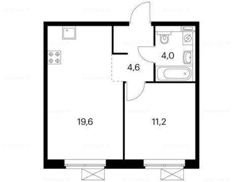 1-комнатная квартира в Жилой комплекс «Белая Дача парк»