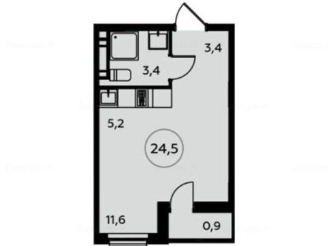 1-комнатная квартира в Жилой район «Белые ночи»