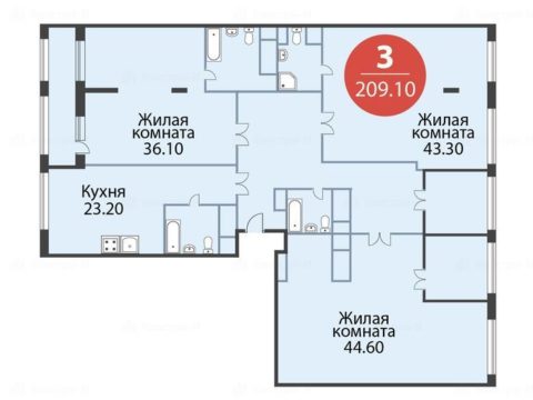 3-комнатная квартира в ЖК «Планерный»
