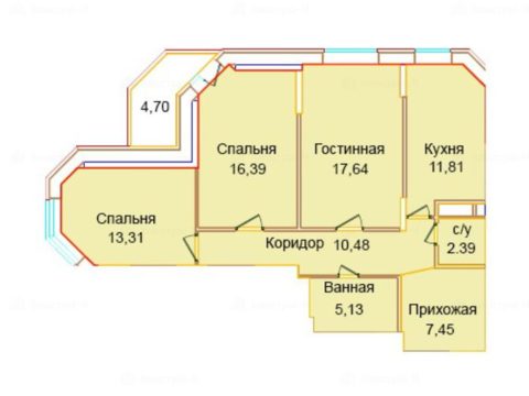 3-комнатная квартира в ЖК «Эдельвейс-Комфорт»