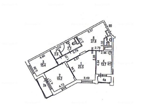 3-комнатная квартира в ЖК на ул. Дыбенко, корп. 1, вл. 38