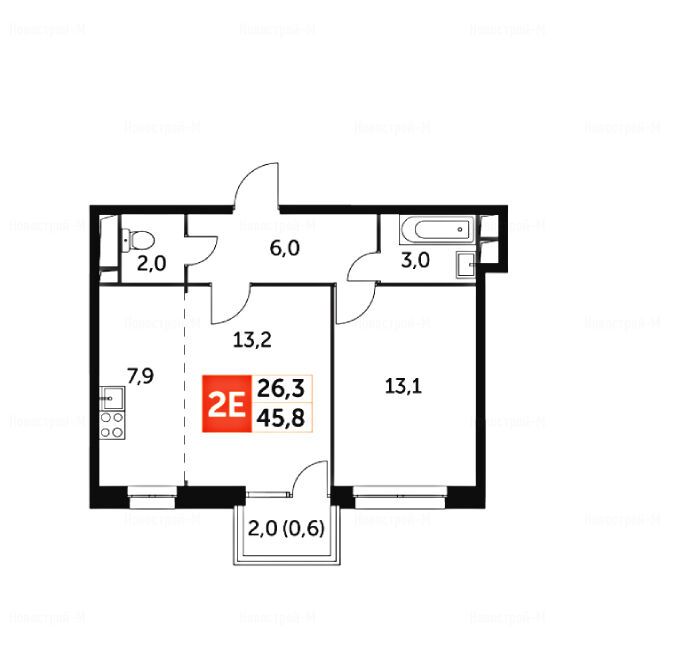 2-комнатная квартира в ЖК «Датский квартал»