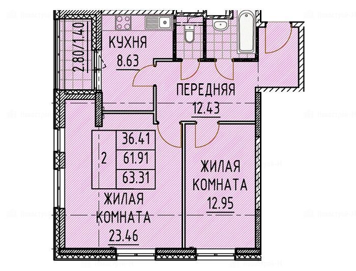 2-комнатная квартира в ЖК «Цветной Бульвар»