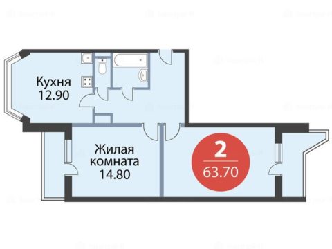 2-комнатная квартира в мкр. «Немчиновка»