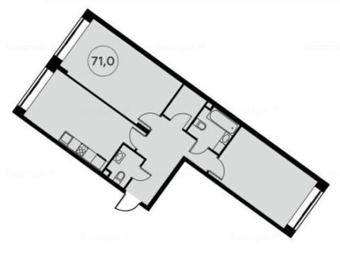 3-комнатная квартира в Жилой район «Москва А101»