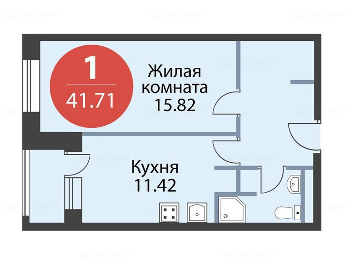 1-комнатная квартира в ЖК «Баркли Медовая долина»