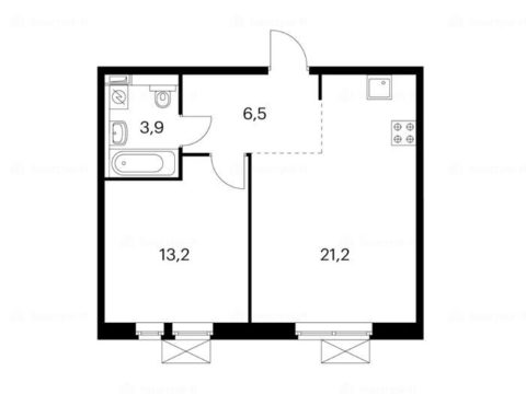 1-комнатная квартира в Жилой комплекс «Амурский парк»
