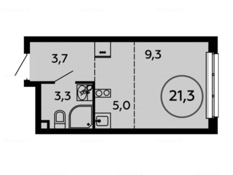 1-комнатная квартира в Жилой район «Скандинавия»