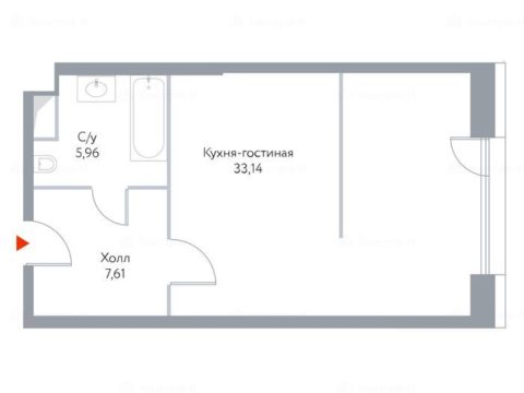 Студия в Апарт-комплекс HILL8