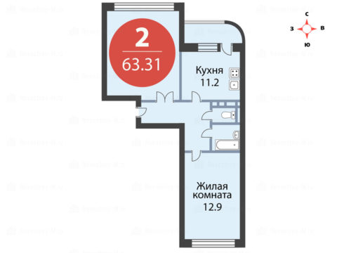 2-комнатная квартира в ЖК «Майданово Парк»