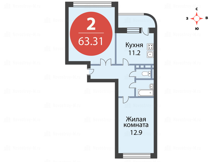 2-комнатная квартира в ЖК «Майданово Парк»