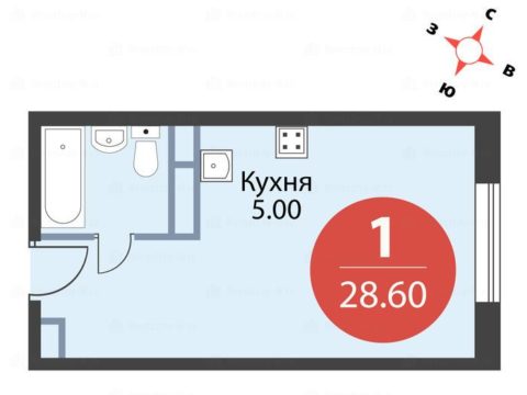 Студия в ЖК «Сердце Одинцово»