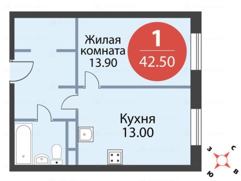 1-комнатная квартира в ЖК «Сердце Одинцово»