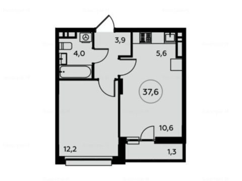 2-комнатная квартира в Жилой район «Белые ночи»