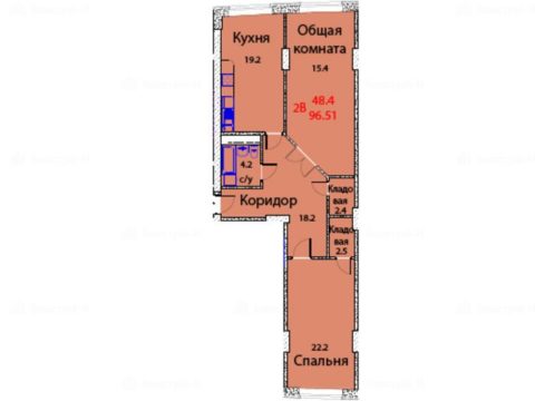 2-комнатная квартира в ЖК «Эдельвейс-Комфорт»