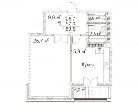 1-комнатная квартира в ЖК «Квартал 38А»