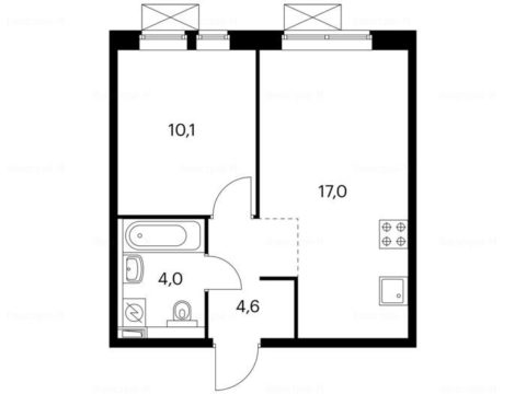 2-комнатная квартира в Жилой комплекс «Люберецкий»