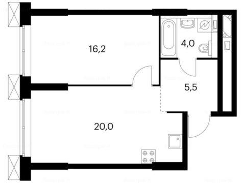 1-комнатная квартира в Жилой комплекс «Волоколамское 24»