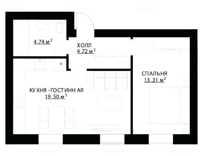 2-комнатная квартира в ЖК «Парк Апрель»