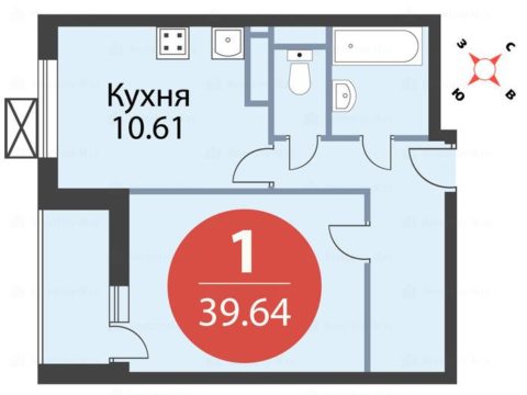 1-комнатная квартира в ЖК «Михайлова, 31»