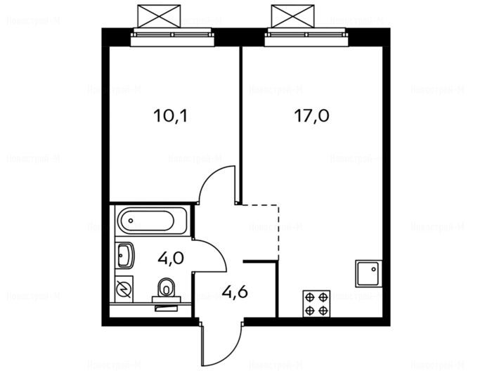 1-комнатная квартира в Жилой комплекс «Кузьминский лес»