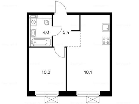 1-комнатная квартира в Жилой комплекс «Жулебино парк»