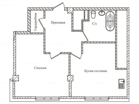 1-комнатная квартира в ЖК «Резиденции Замоскворечье»
