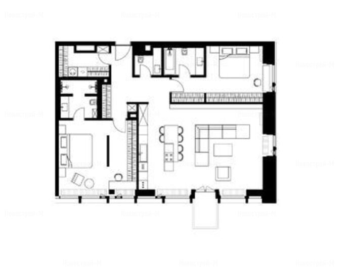 3-комнатная квартира в ЖК Victory Park Residences