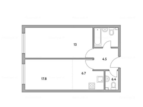 2-комнатная квартира в ЖК «Тринити-2»