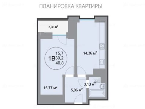 1-комнатная квартира в ЖК «28 микрорайон»