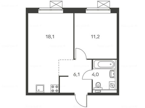 1-комнатная квартира в Жилой комплекс «Люблинский парк»