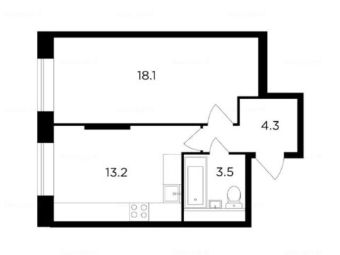 1-комнатная квартира в ЖК «Новое Пушкино»