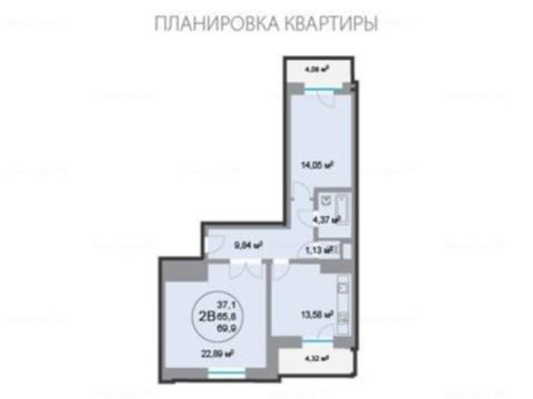 2-комнатная квартира в ЖК «28 микрорайон»