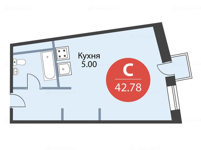 1-комнатная квартира в Комплекс апартаментов Nakhimov